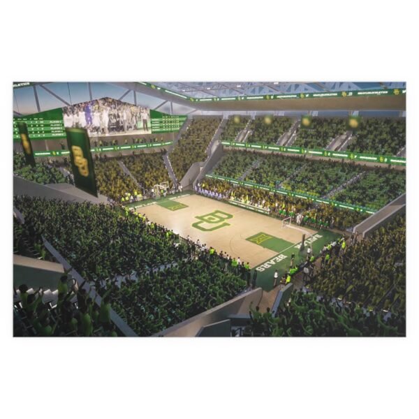 Baylor Bears Paul and Alejandra Foster Pavilion (Foster Pavilion) Indoor and Outdoor Silk Posters - Image 2