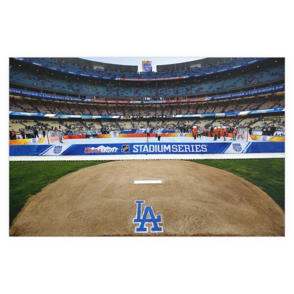 2014 Stadium Series Dodger Stadium - Anaheim Ducks vs Los Angeles Kings Indoor and Outdoor Silk Posters - Image 2