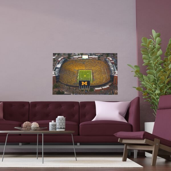 Michigan Wolverines Michigan Stadium Indoor and Outdoor Silk Posters - Image 3