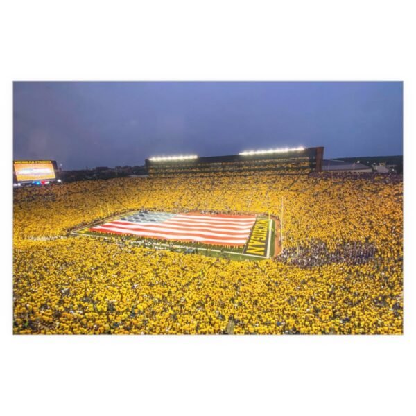 Michigan Wolverines Michigan Stadium Indoor and Outdoor Silk Posters - Image 2