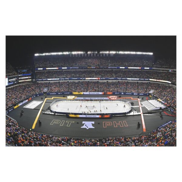 2019 Stadium Series Lincoln Financial Field - Pittsburgh Penguins vs Philadelphia Flyers Indoor and Outdoor Silk Posters - Image 2