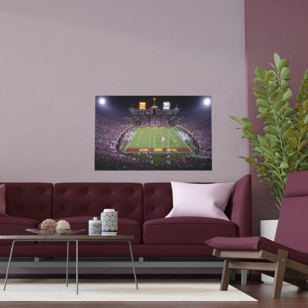 USC Trojans United Airlines Field at the Los Angeles Memorial Coliseum Indoor and Outdoor Silk Posters - Image 3