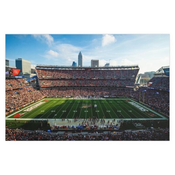 Cleveland Browns Huntington Bank Field Indoor and Outdoor Silk Posters - Image 2