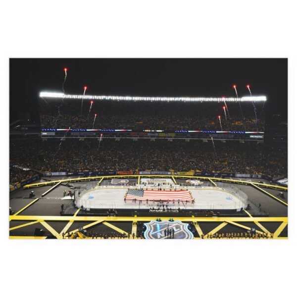 2017 Stadium Series Heinz Field - Philadelphia Flyers vs Pittsburgh Penguins Indoor and Outdoor Silk Posters - Image 2