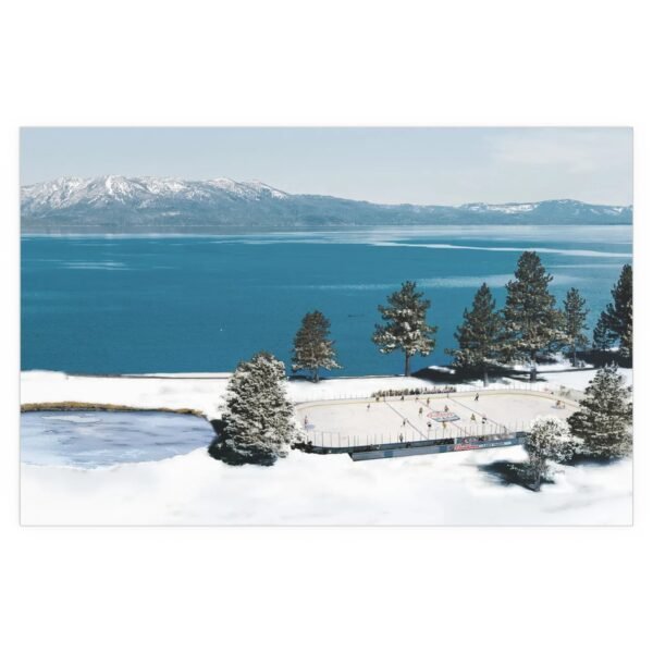 2021 NHL Outdoors at Lake Tahoe Edgewood Tahoe Resort - Vegas Golden Knights vs Colorado Avalanche Indoor and Outdoor Silk Posters - Image 2