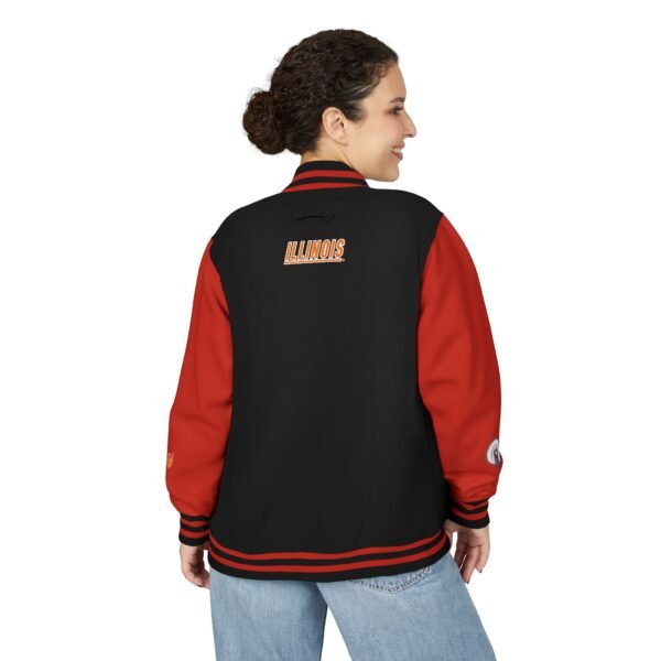 Illinois Fighting Illini Unisex Heavyweight Letterman Jacket - Image 4