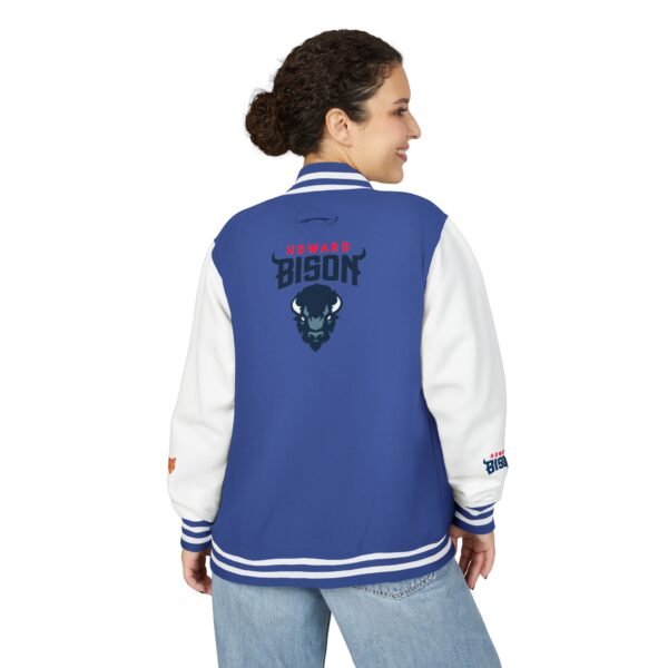 Howard Bison Unisex Heavyweight Letterman Jacket - Image 4