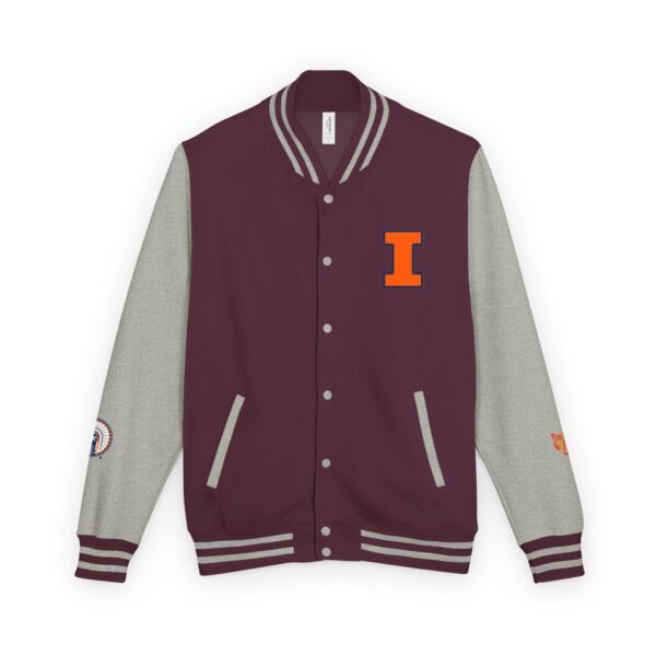 Illinois Fighting Illini Unisex Heavyweight Letterman Jacket - Image 5