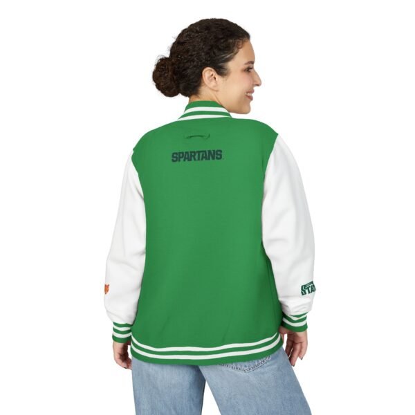 Michigan State Spartans Unisex Heavyweight Letterman Jacket - Image 4