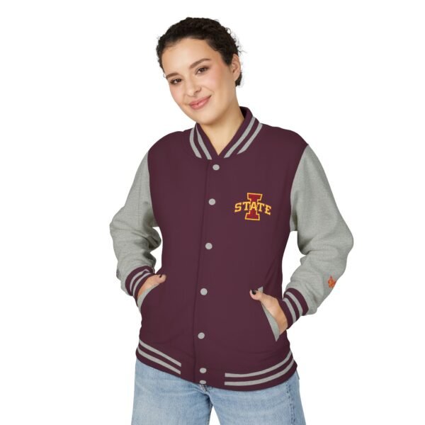 Iowa State Cyclones Unisex Heavyweight Letterman Jacket - Image 15