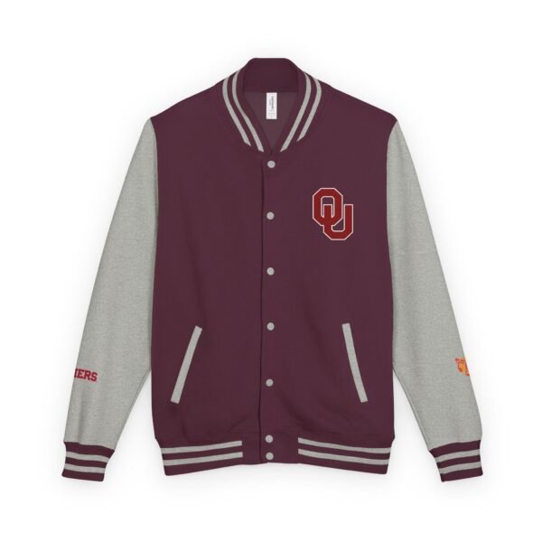 Oklahoma Sooners Unisex Heavyweight Letterman Jacket - Image 5