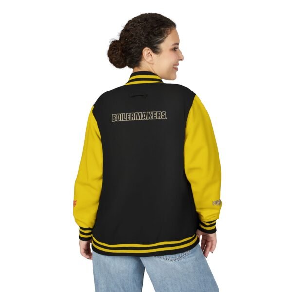 Purdue Boilermakers Unisex Heavyweight Letterman Jacket - Image 4
