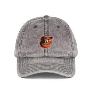 Baltimore Orioles Embroidered Logo on Vintage Cap