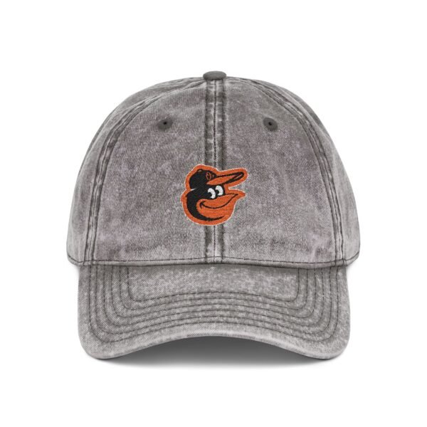 Baltimore Orioles Embroidered Logo on Vintage Cap