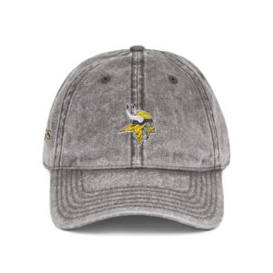 Minnesota Vikings Embroidered Logo on Vintage Cap