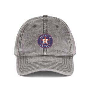 Houston Astros Embroidered Logo on Vintage Cap