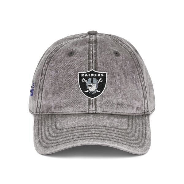 Las Vegas Raiders Embroidered Logo on Vintage Cap