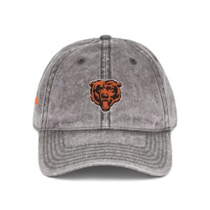 Chicago Bears Embroidered Logo on Vintage Cap
