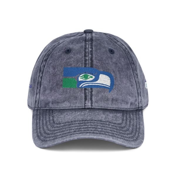Seattle Seahawks Embroidered Logo on Vintage Cap - Image 12