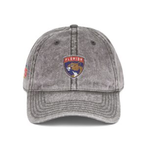 Florida Panthers Embroidered Logo on Vintage Cap