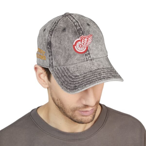 Detroit Red Wings Embroidered Logo on Vintage Cap - Image 7
