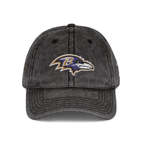 Baltimore Ravens Embroidered Logo on Vintage Cap - Image 8