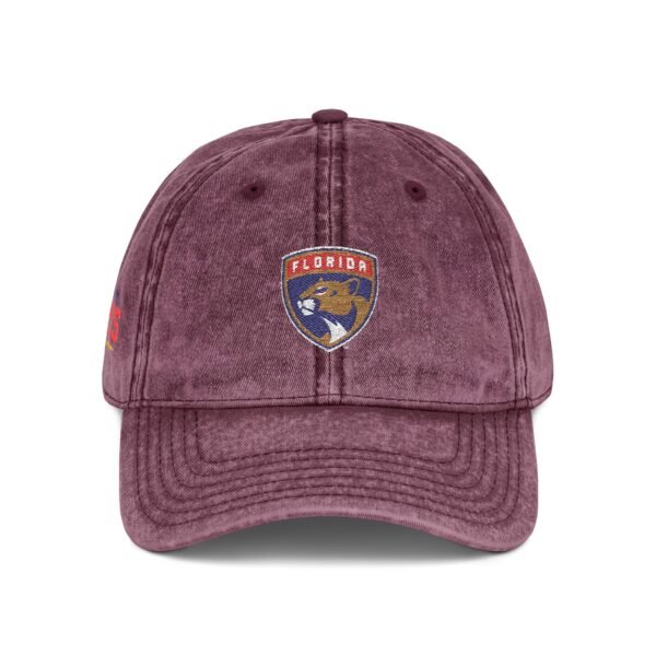 Florida Panthers Embroidered Logo on Vintage Cap - Image 20