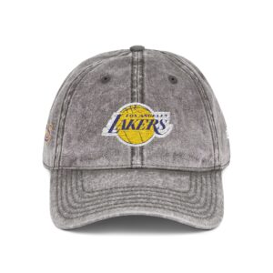 Los Angeles Lakers Embroidered Logo on Vintage Cap