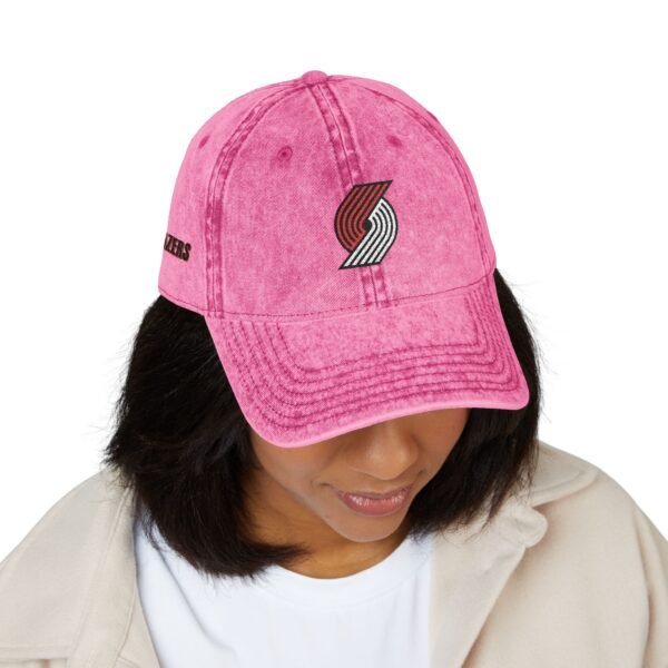 Portland Trail Blazers Embroidered Logo on Vintage Cap - Image 11