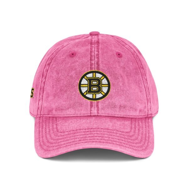 Boston Bruins Embroidered Logo on Vintage Cap - Image 8