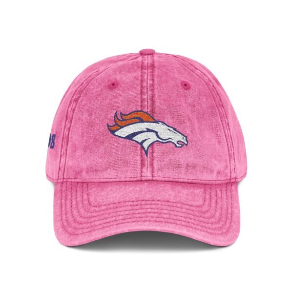 Denver Broncos Embroidered Logo on Vintage Cap - Image 8
