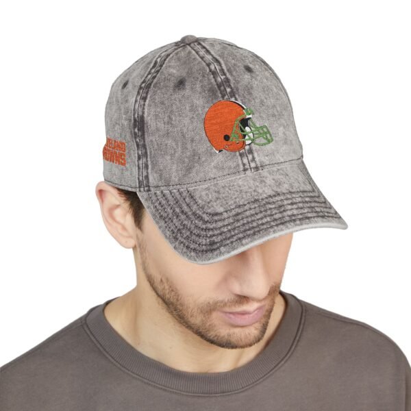 Cleveland Browns Embroidered Logo on Vintage Cap - Image 7