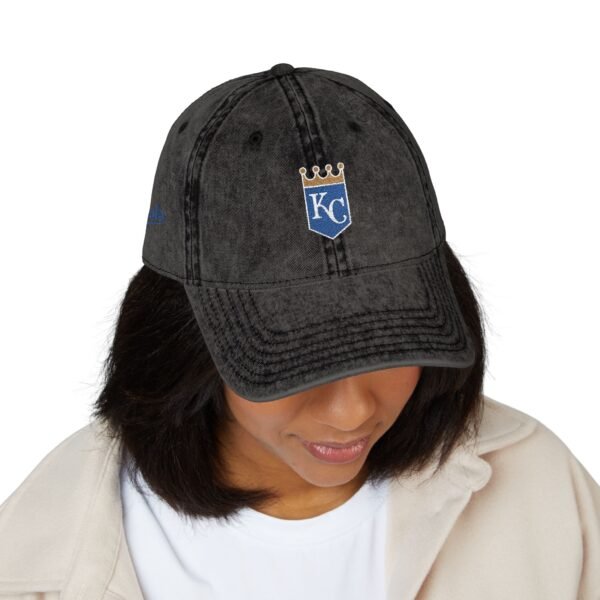 Kansas City Royals Embroidered Logo on Vintage Cap - Image 15