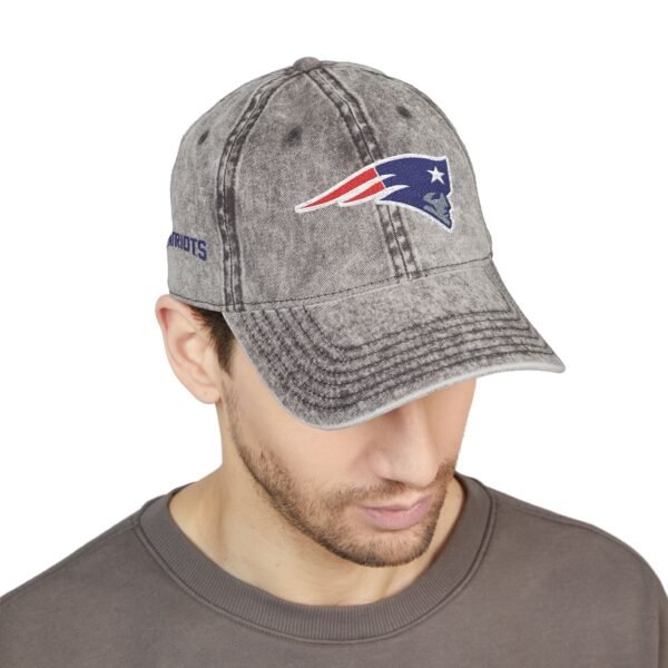 New England Patriots Embroidered Logo on Vintage Cap - Image 7