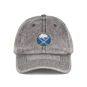 Buffalo Sabres Embroidered Logo on Vintage Cap