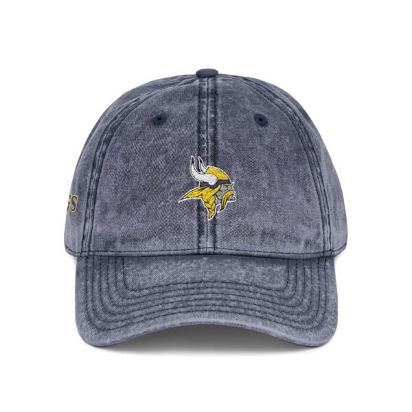 Minnesota Vikings Embroidered Logo on Vintage Cap - Image 12