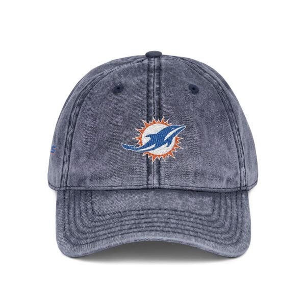 Miami Dolphins Embroidered Logo on Vintage Cap - Image 20