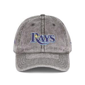 Tampa Bay Rays Embroidered Logo on Vintage Cap