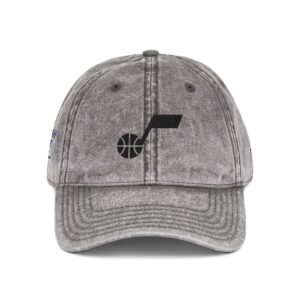 Utah Jazz Embroidered Logo on Vintage Cap