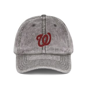 Washington Nationals Embroidered Logo on Vintage Cap