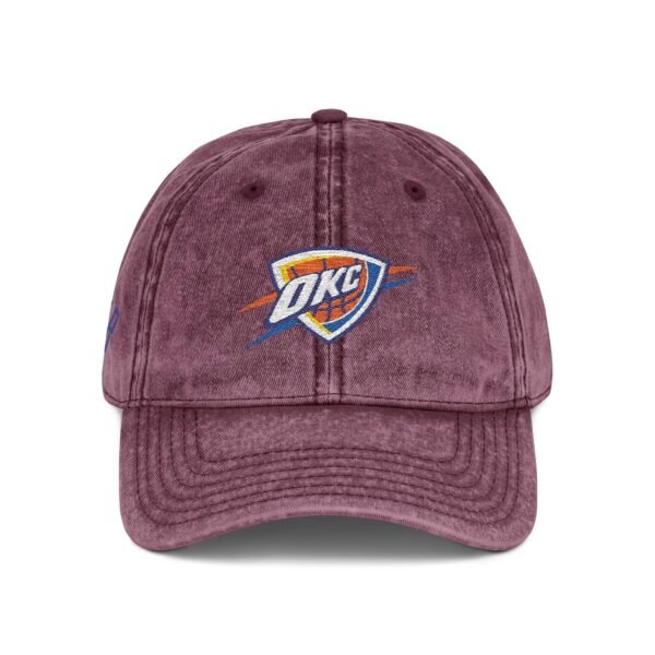 Oklahoma City Thunder Embroidered Logo on Vintage Cap - Image 16