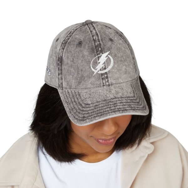 Tampa Bay Lightning Embroidered Logo on Vintage Cap - Image 4