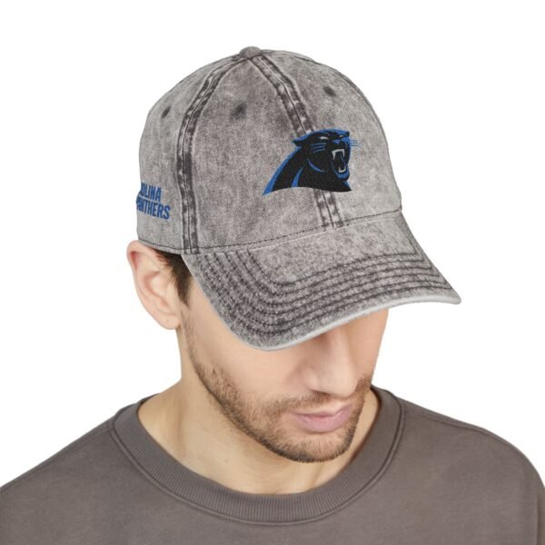 Carolina Panthers Embroidered Logo on Vintage Cap - Image 7