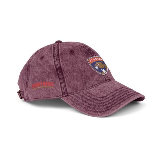 Florida Panthers Embroidered Logo on Vintage Cap - Image 22