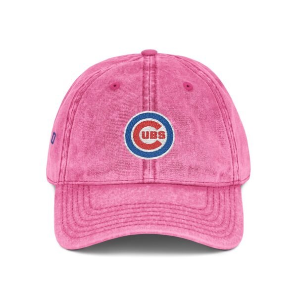 Chicago Cubs Embroidered Logo on Vintage Cap - Image 8