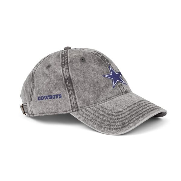 Dallas Cowboys Embroidered Logo on Vintage Cap - Image 3