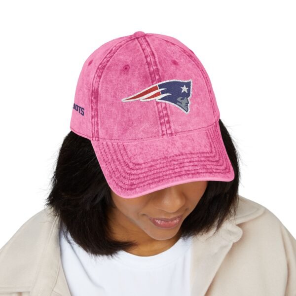 New England Patriots Embroidered Logo on Vintage Cap - Image 23