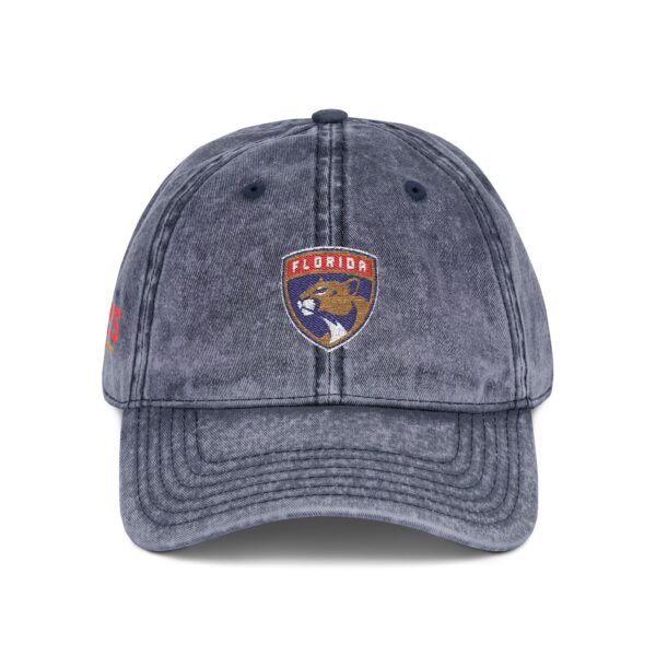 Florida Panthers Embroidered Logo on Vintage Cap - Image 12