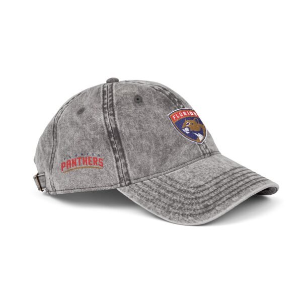 Florida Panthers Embroidered Logo on Vintage Cap - Image 3