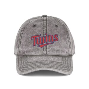 Minnesota Twins Embroidered Logo on Vintage Cap